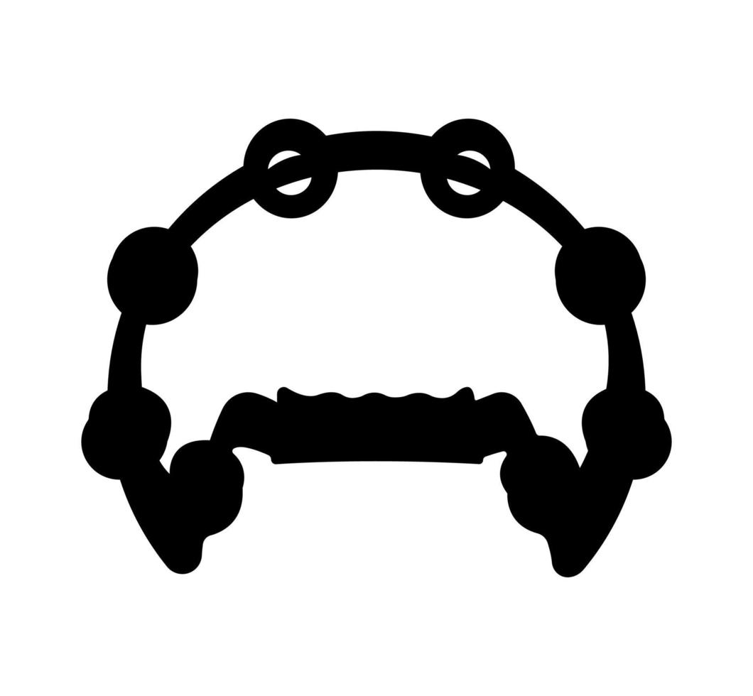 Hand Percussion Silhouette, Hand Tambourine Musical Instrument vector