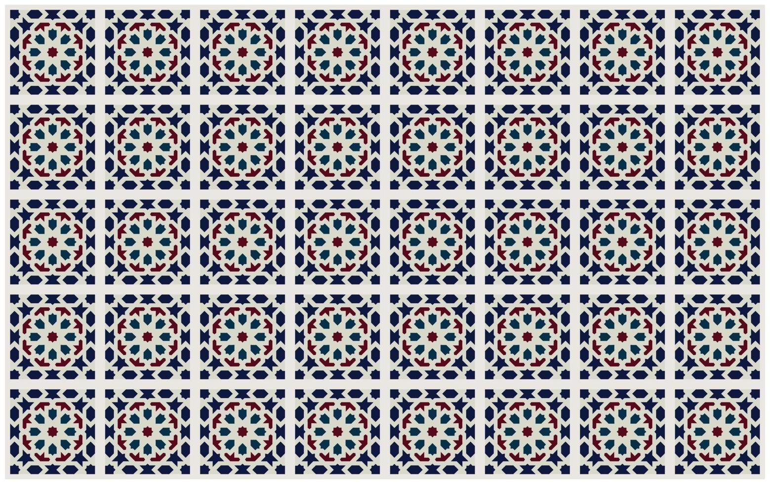 Isometric Colorful Moroccan Tile, Mosaic Seamless Pattern Background. vector