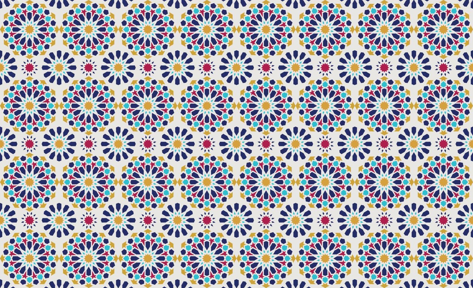 Traditional Isometric Colorful Moroccan Mosaic, Tile seamless Pattern Background. vector