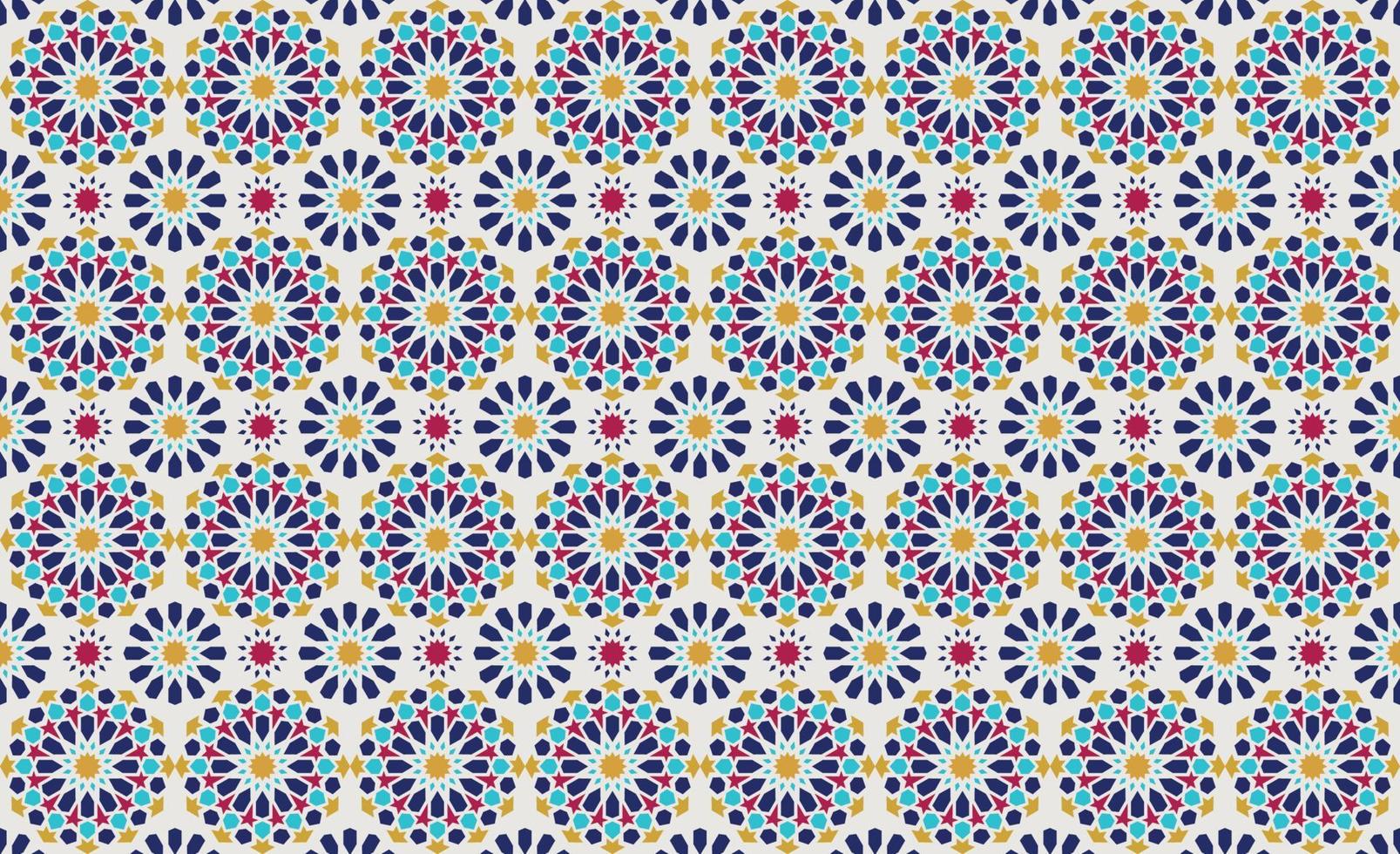 Traditional Isometric Colorful Moroccan Mosaic, Tile seamless Pattern Background. vector