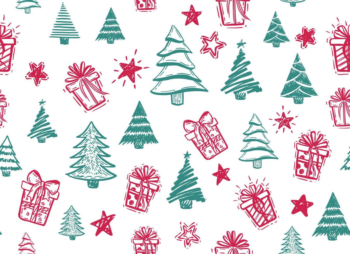 Christmas tree design, Gift boxes, star set, vector set.