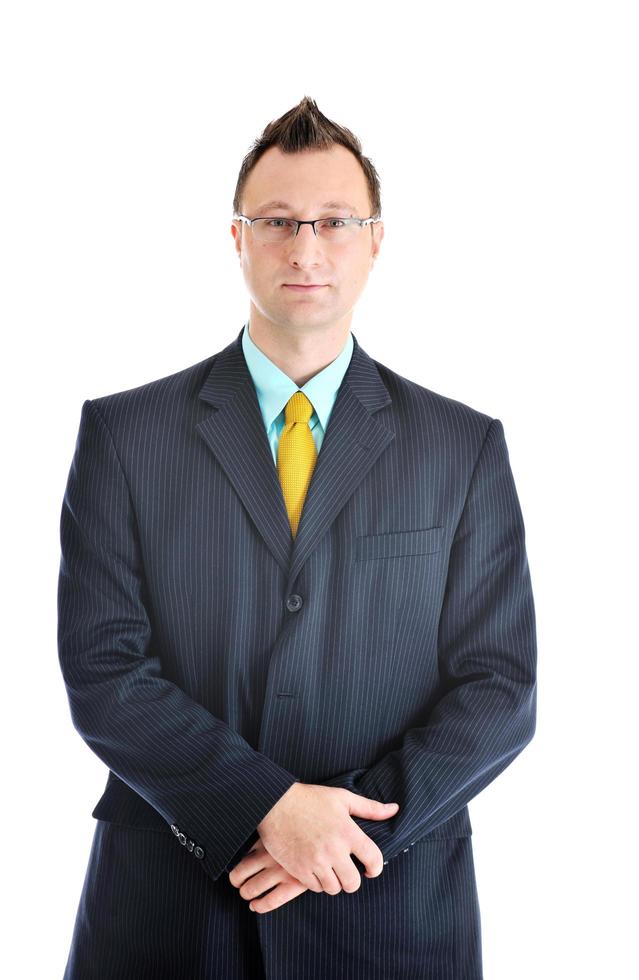 one young businessman isolated photo