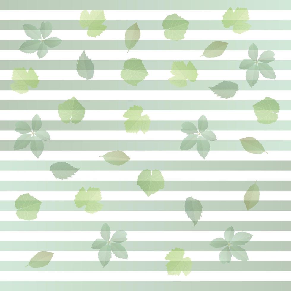 diseño de fondo de hojas verdes en estilo realista. hoja de otoño. Ilustración de vector colorido aislado sobre fondo blanco.