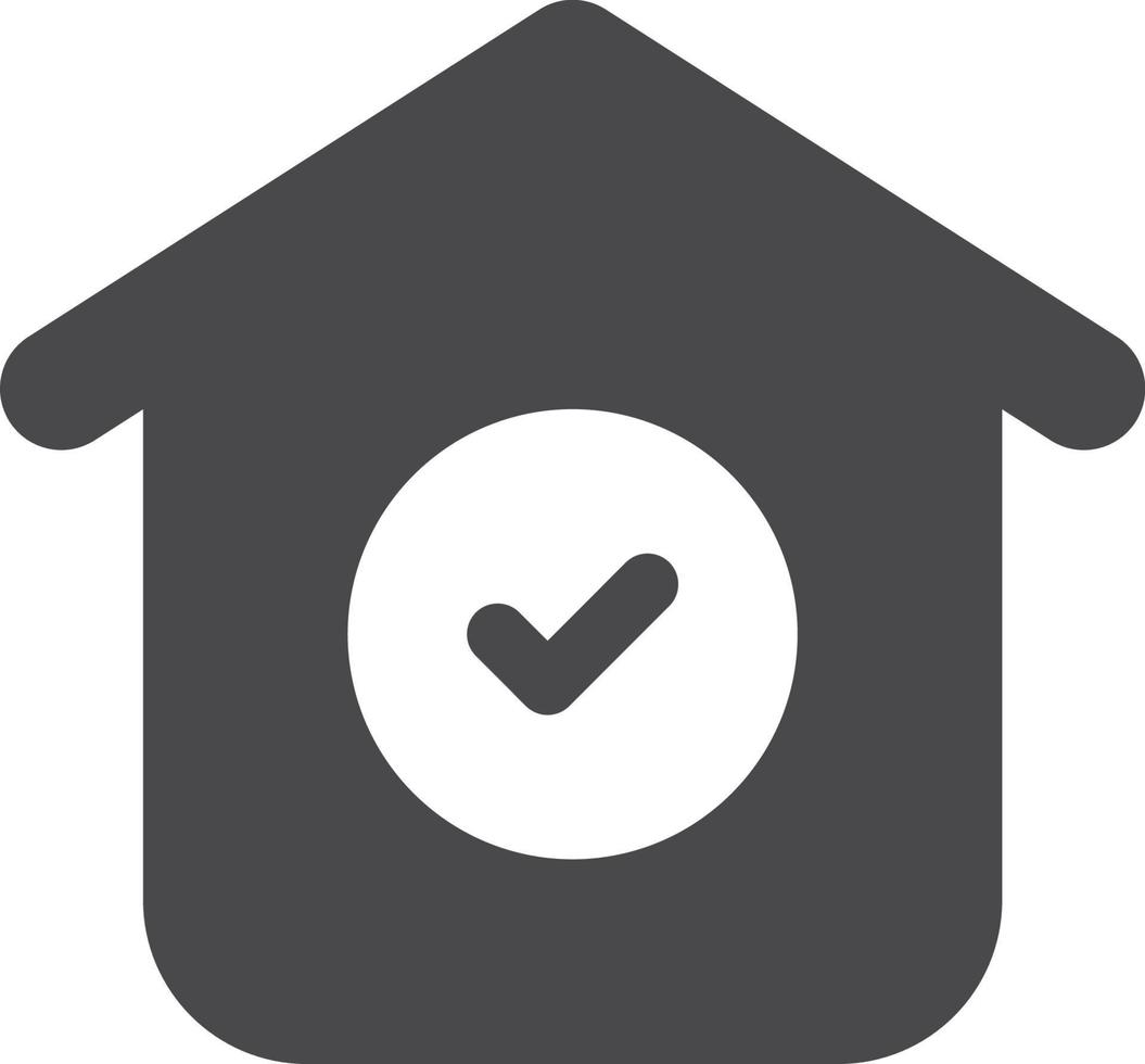 Home with tick mark vector