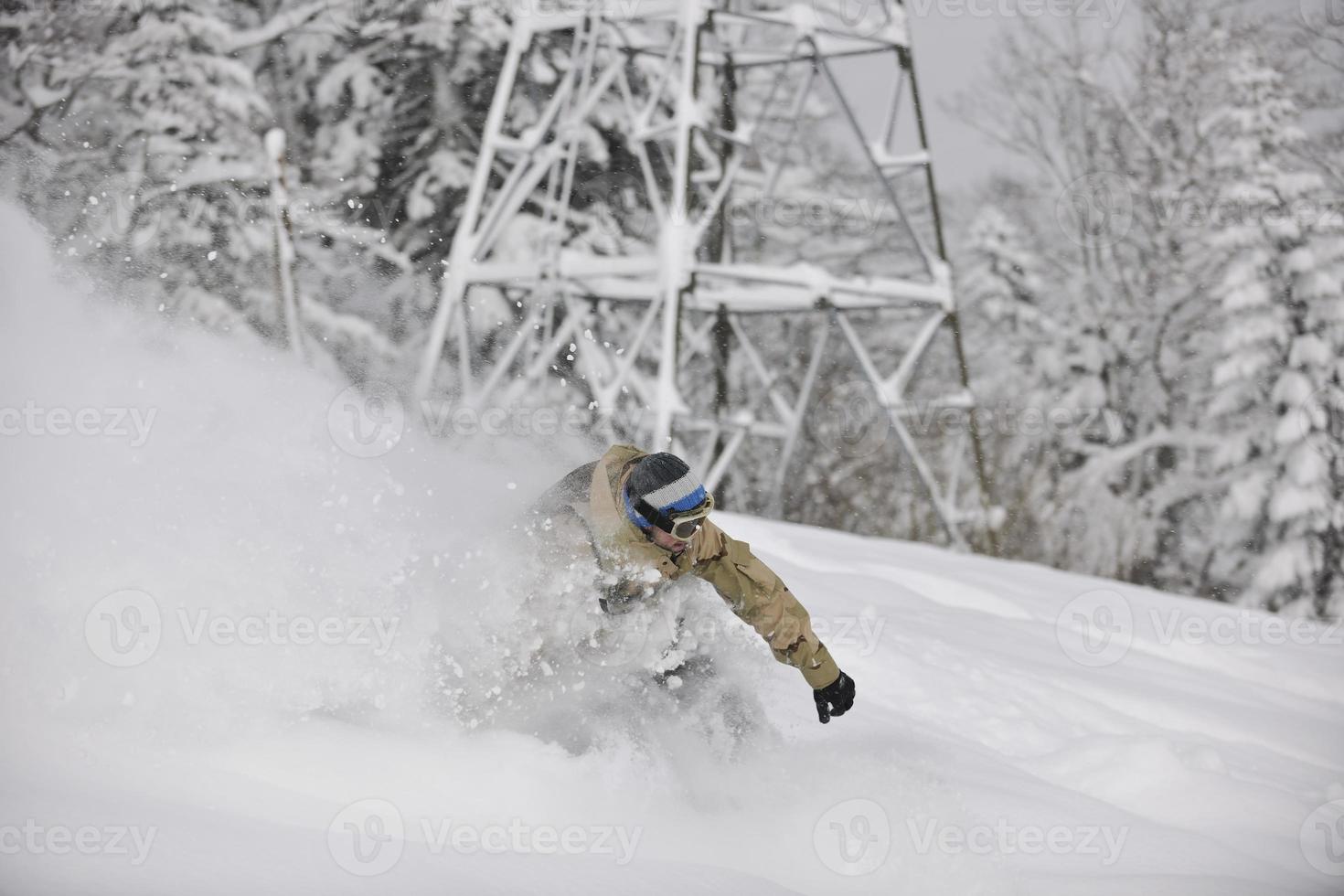 Skier on mountain photo