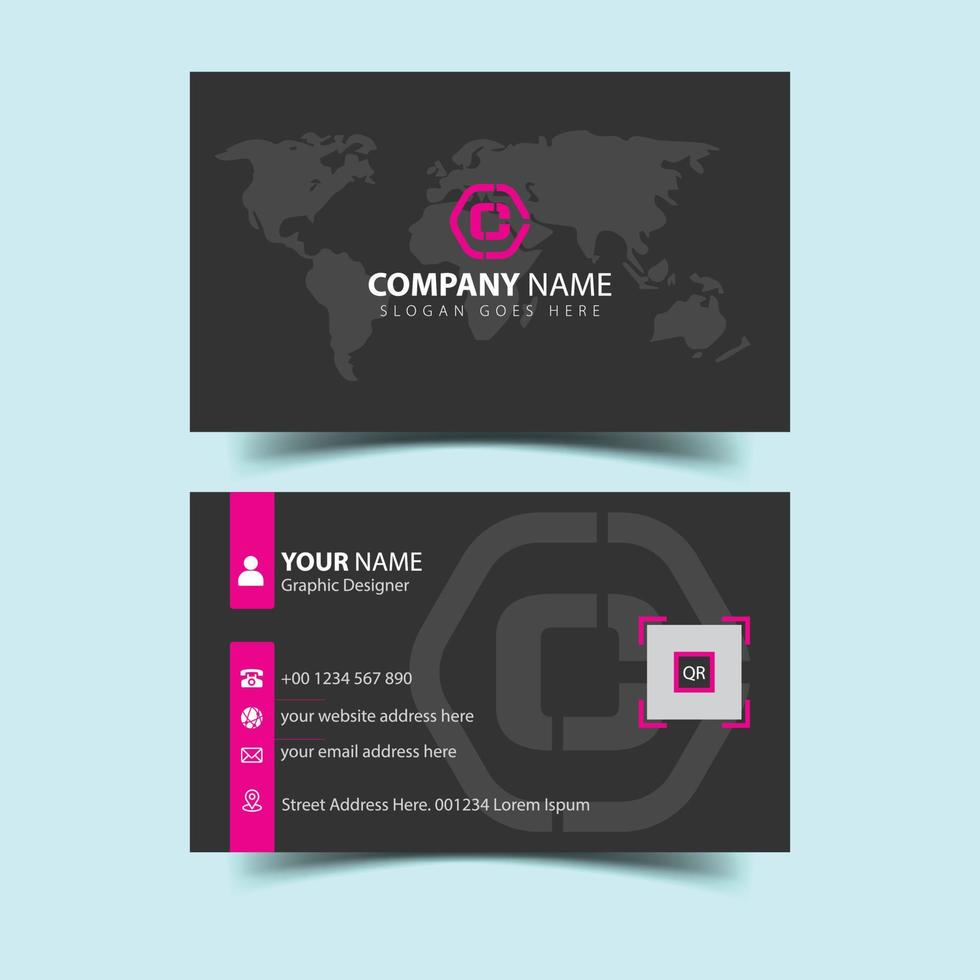 Corporate business card design, Luxury, Modern and Elegant Business Card Design template vector