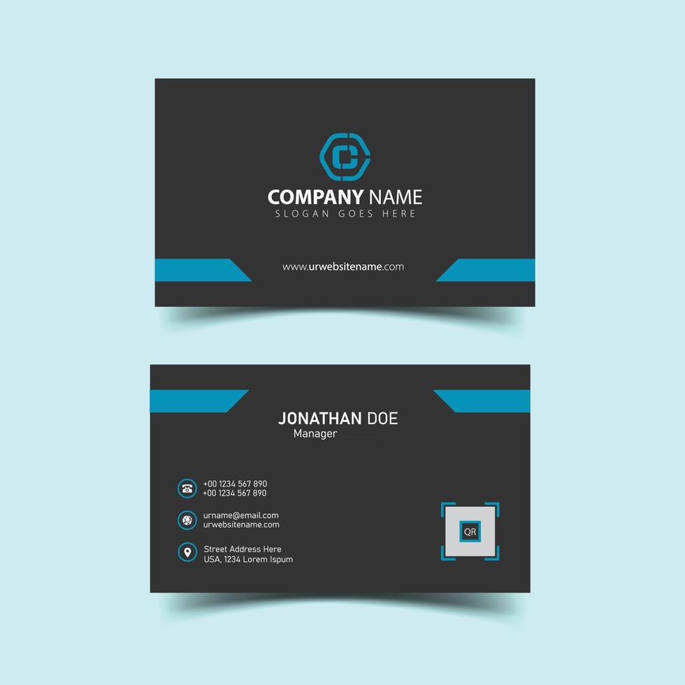 Corporate business card design, Luxury, Modern and Elegant Business Card Design template vector