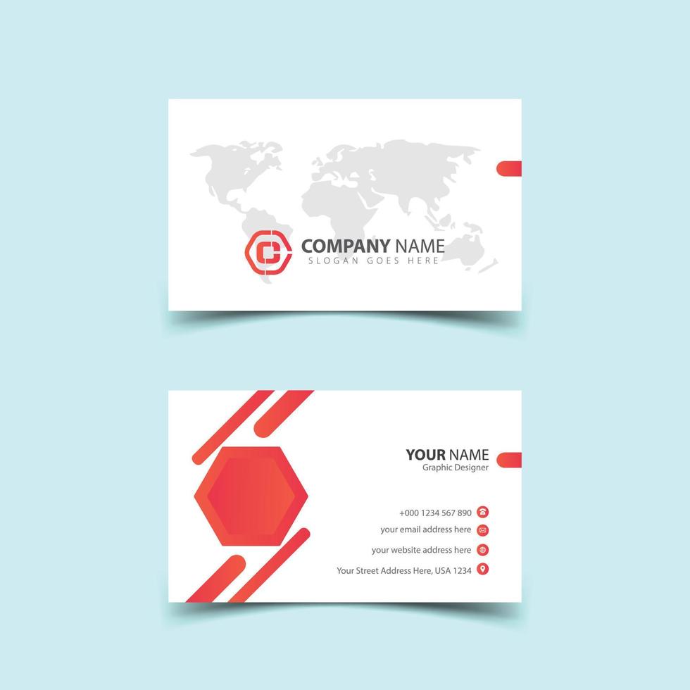 Corporate business card design, Luxury, Modern and Elegant Business Card Design template vector