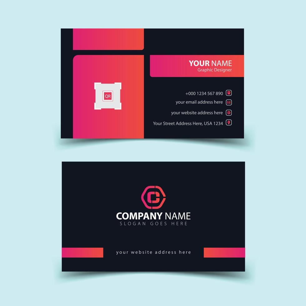 Corporate business card design, Luxury, Modern and Elegant Business Card Design template vector
