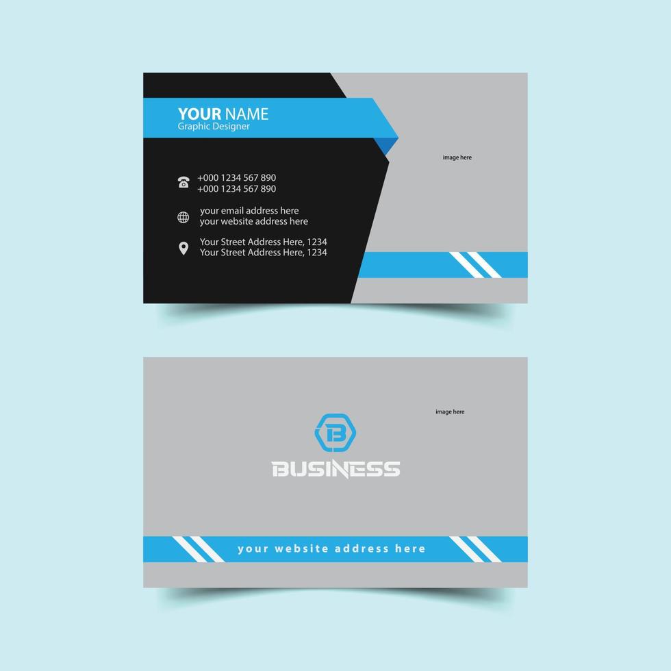 Corporate business card design, Luxury, Modern and Elegant Business Card Design template vector