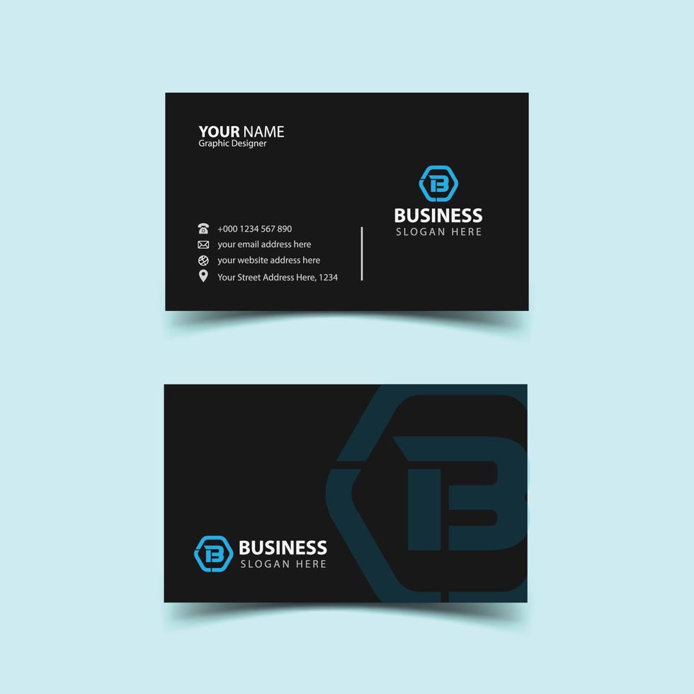 Corporate business card design, Luxury, Modern and Elegant Business Card Design template vector