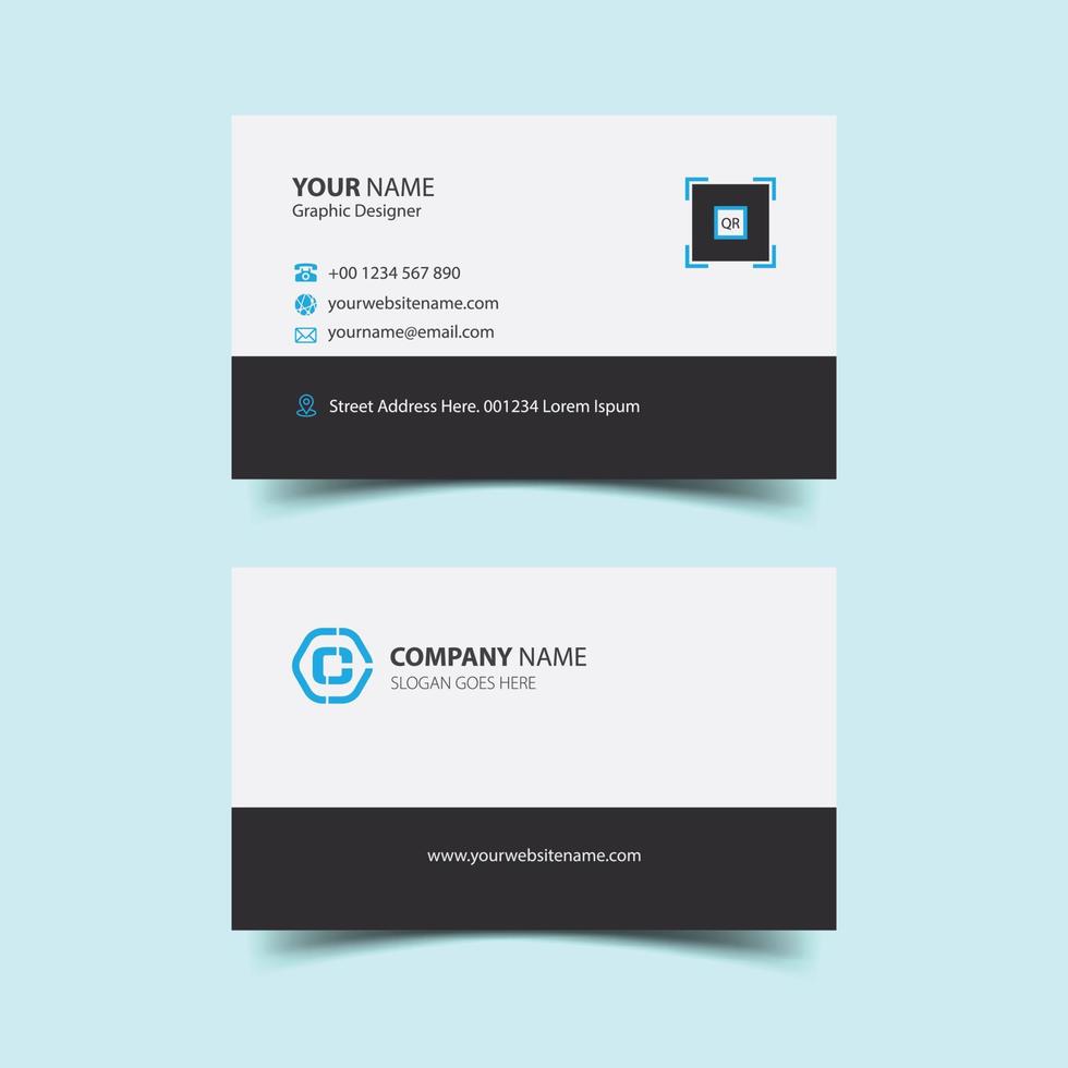 Corporate business card design, Luxury, Modern and Elegant Business Card Design template vector