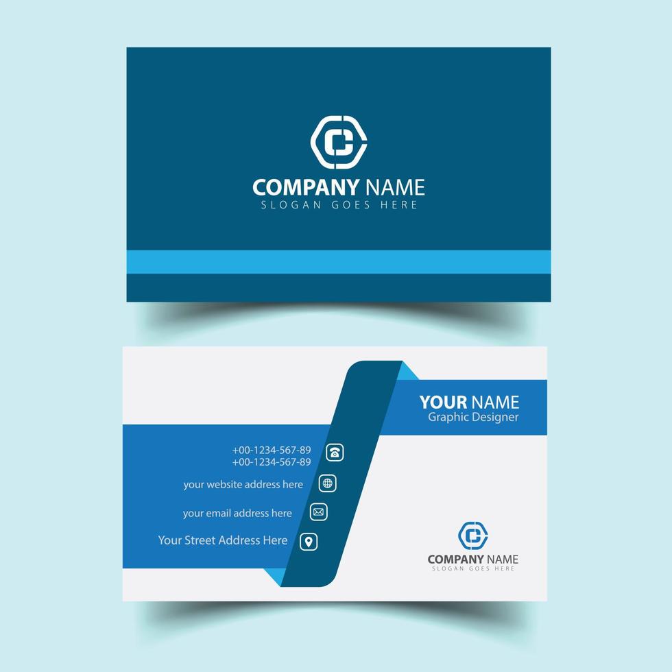 Corporate business card design, Luxury, Modern and Elegant Business Card Design template vector