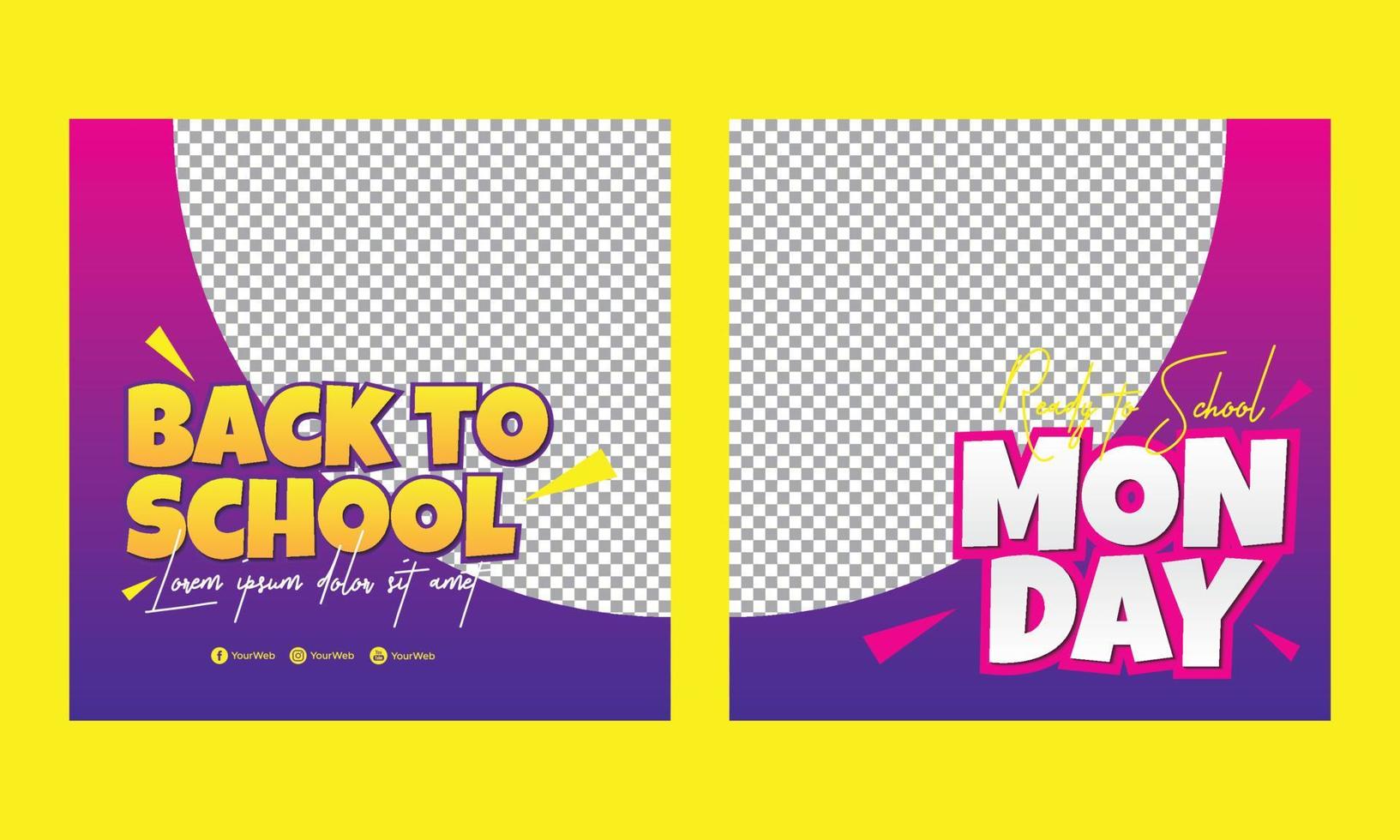 Back To School Flyer Template vector