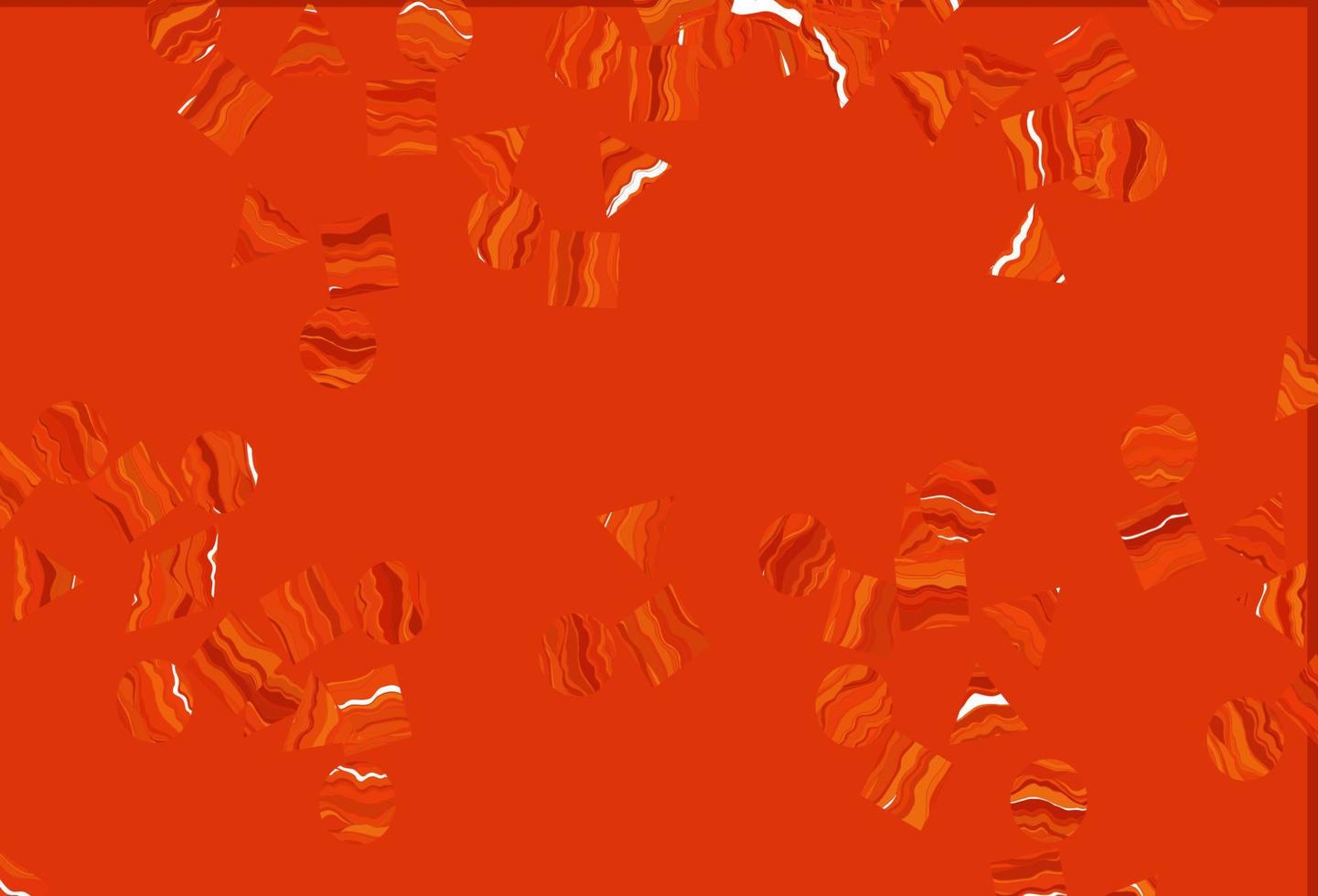 Light Orange vector template with crystals, circles, squares.