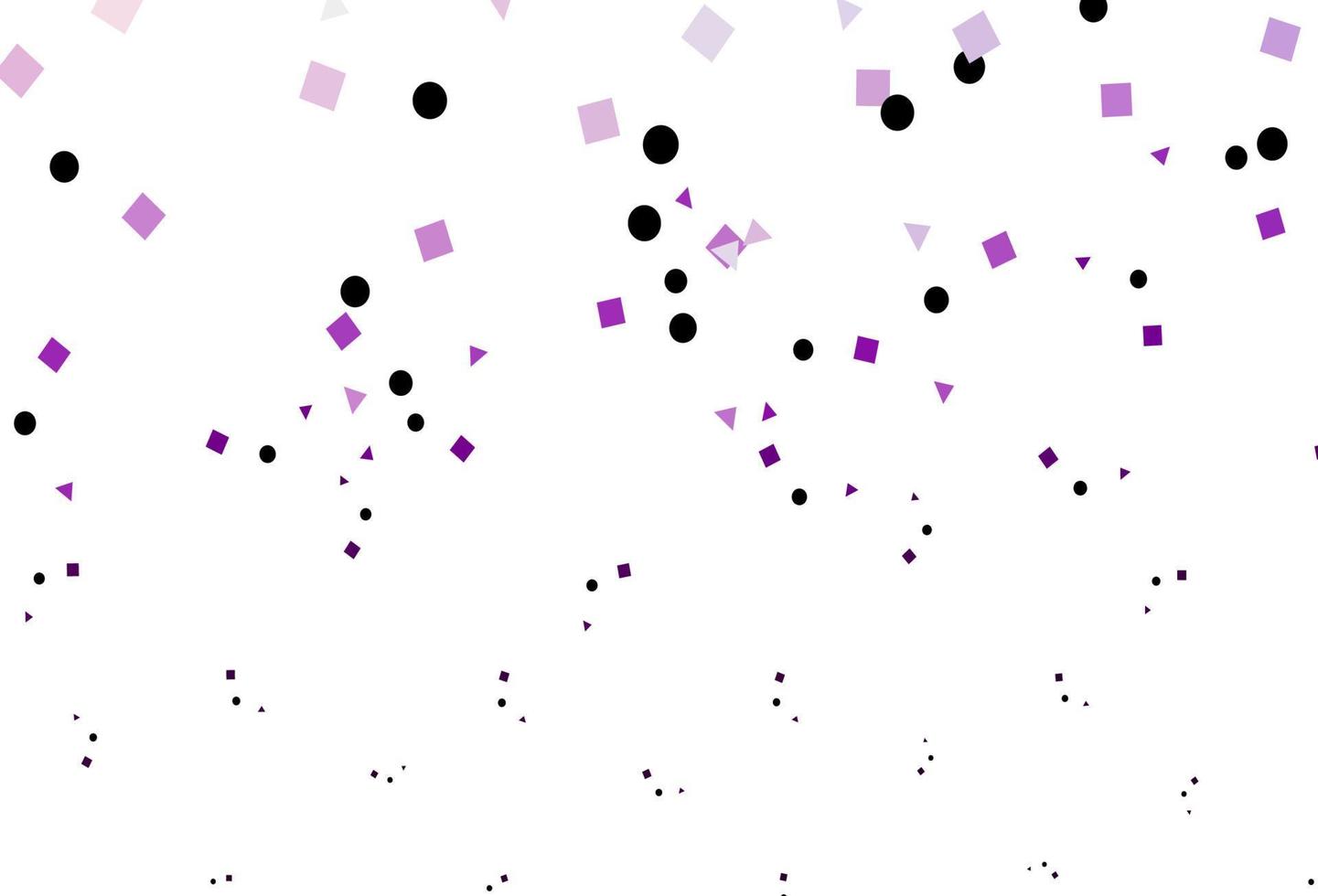 Light Purple vector template with crystals, circles, squares.