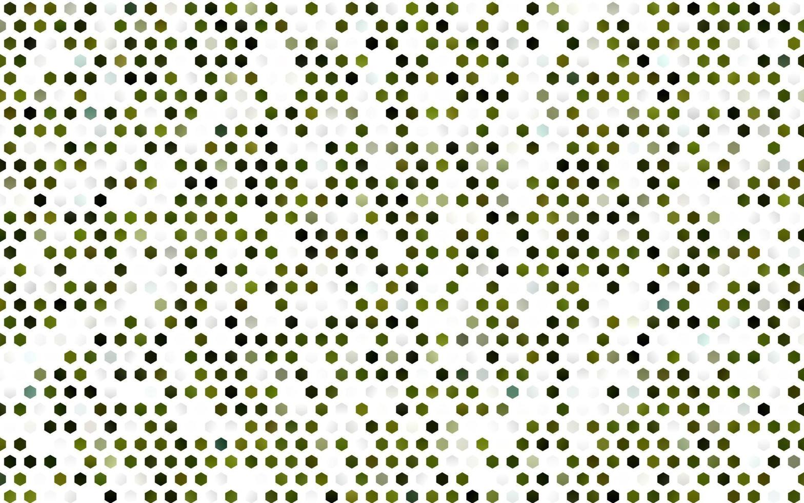 Dark Green, Yellow vector background with hexagons.