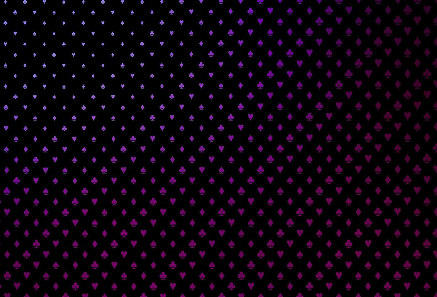Dark purple vector cover with symbols of gamble.