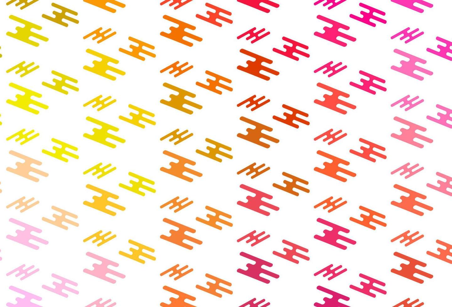 Light Red, Yellow vector template with repeated sticks.