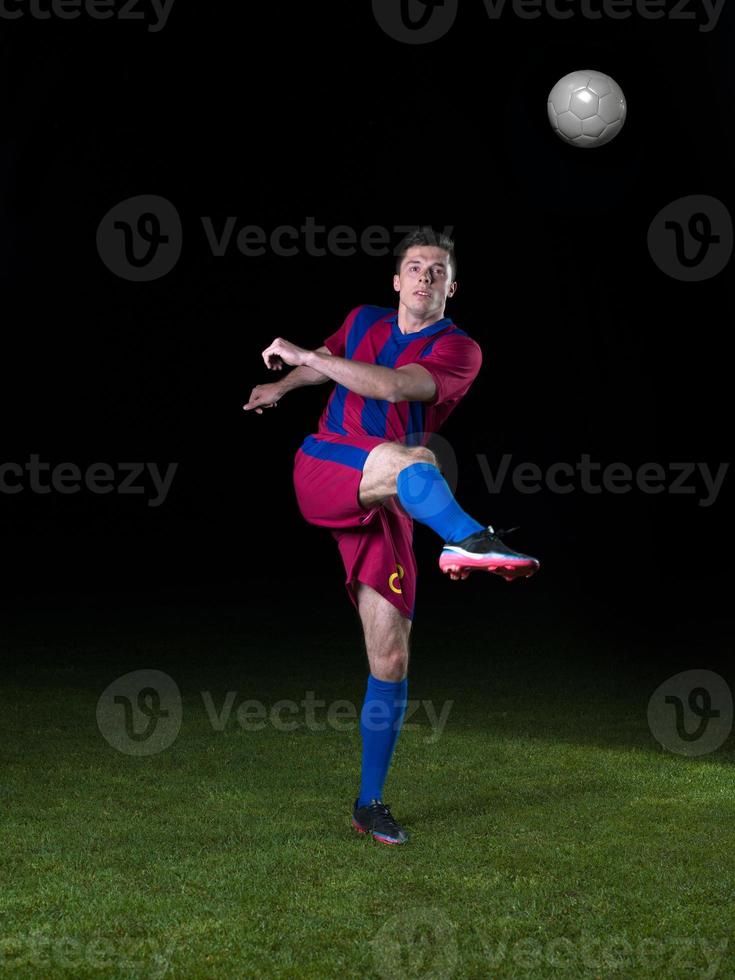 vista de jugador de futbol foto