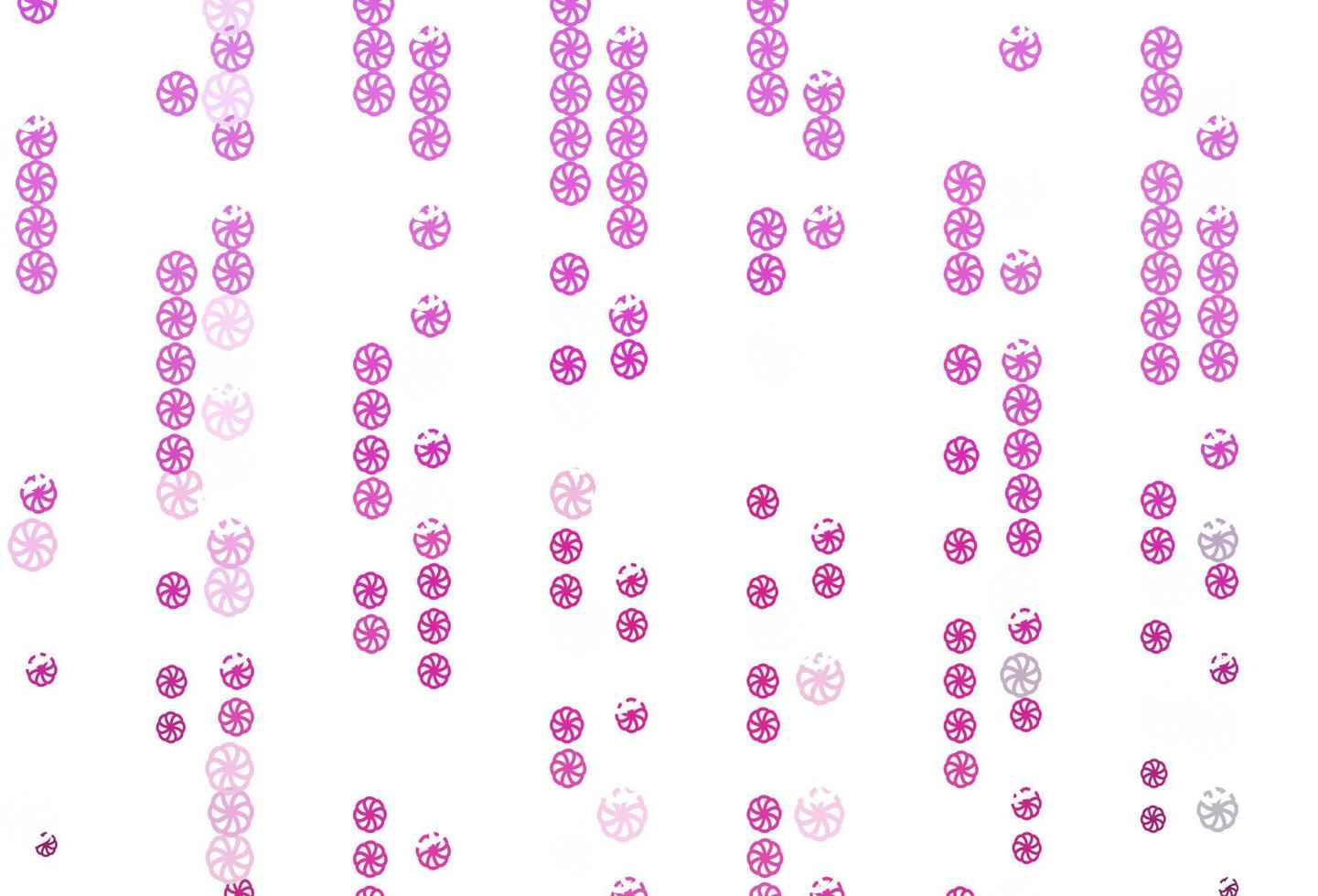 Light Pink vector template with ice snowflakes.