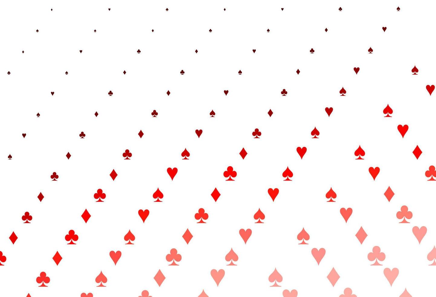 Light Red vector template with poker symbols.