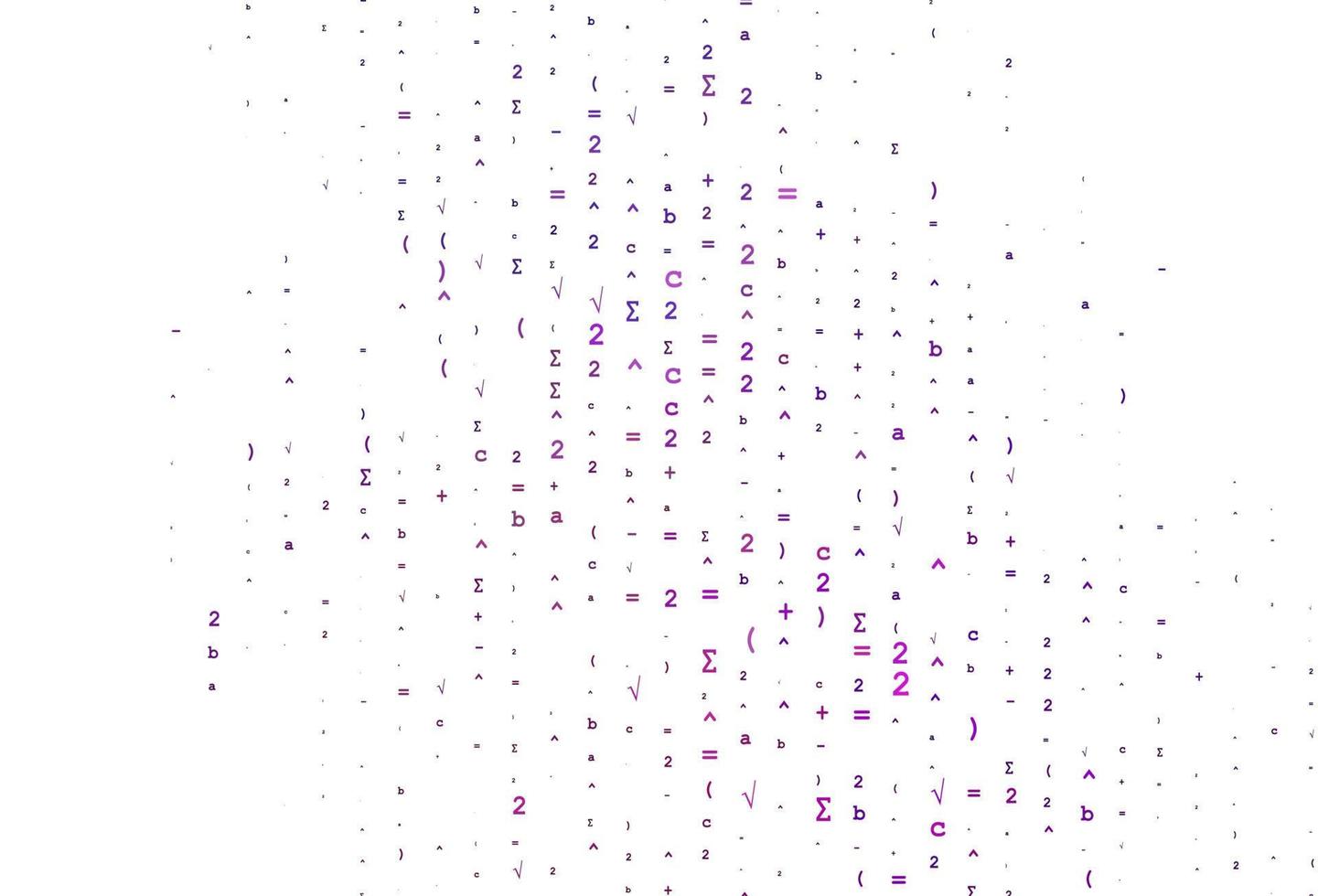 Light Purple, Pink vector backdrop with algebra elements.