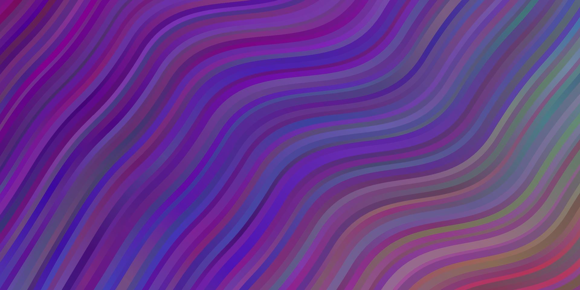 Fondo de vector multicolor claro con líneas curvas.