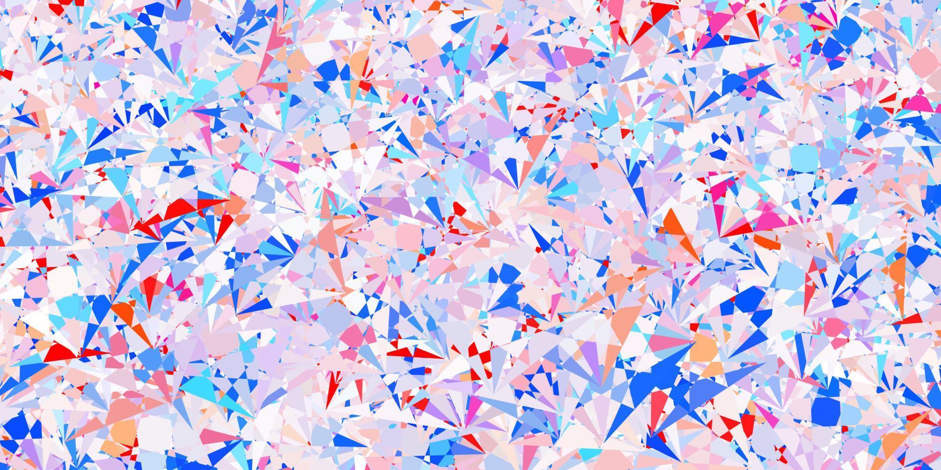 Light Blue, Red vector texture with random triangles.