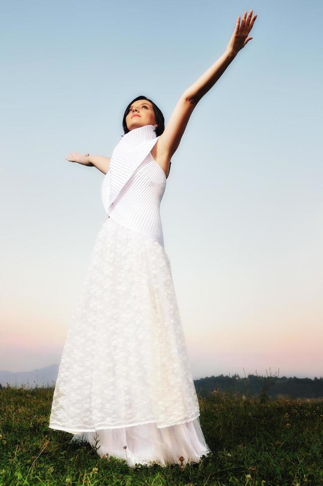 Outdoor bridal portrait photo