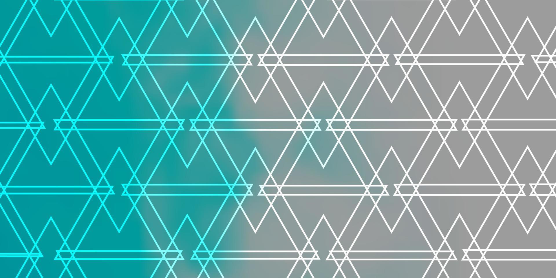 textura de vector azul claro con líneas, triángulos.