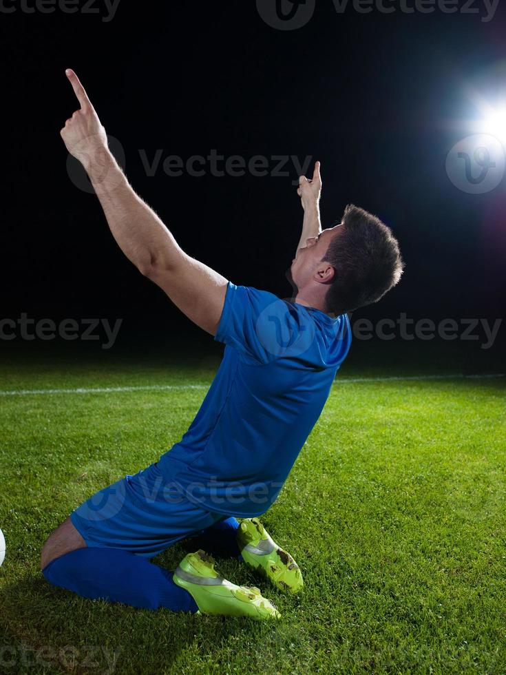 vista de jugador de futbol foto