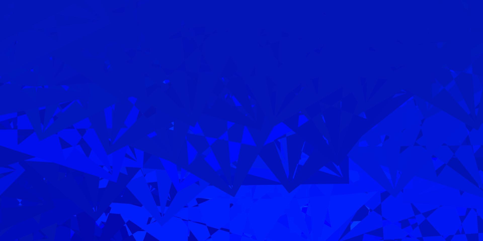 Dark BLUE vector background with polygonal forms.
