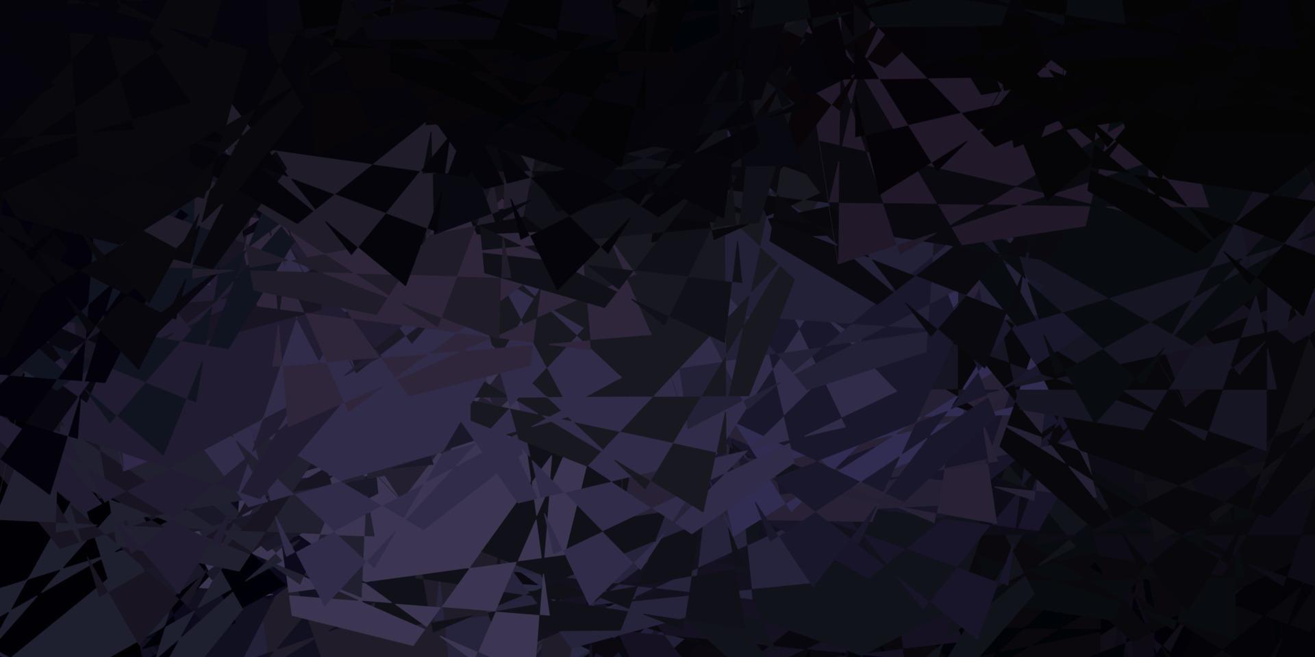 Dark Gray vector background with triangles.