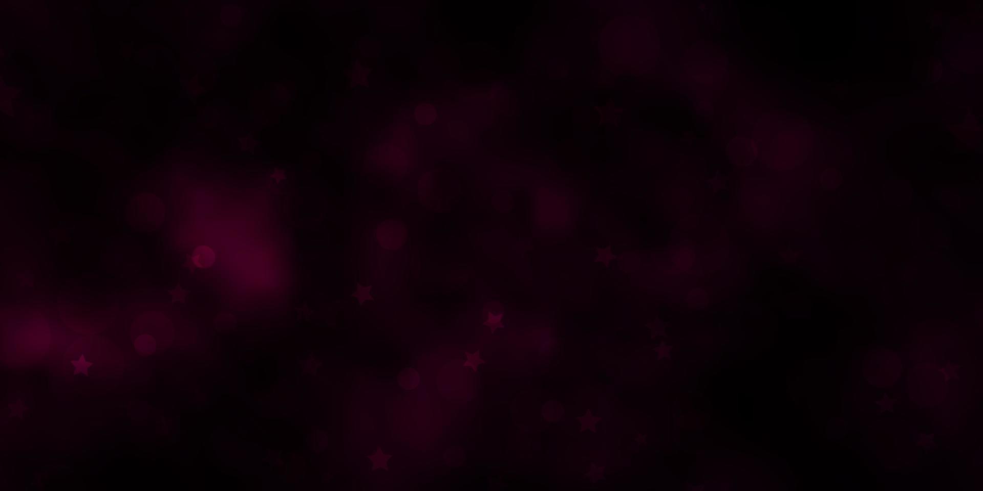 Dark Pink, Blue vector backdrop with circles, stars.