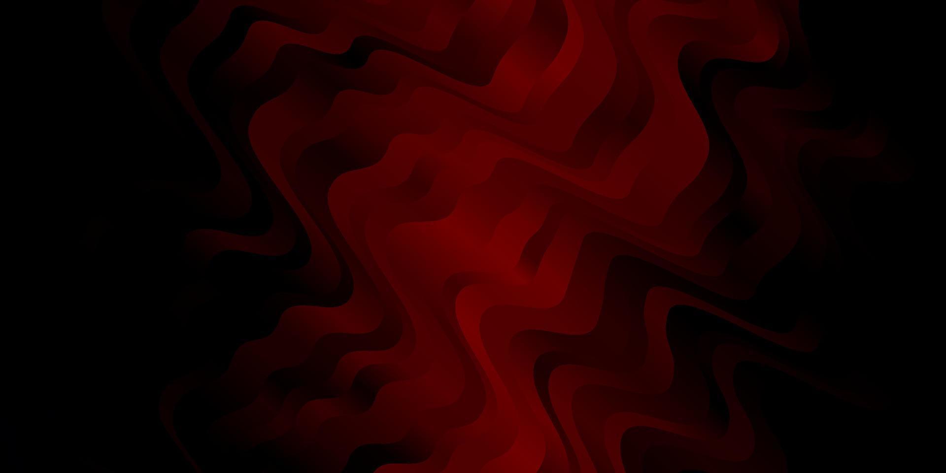 Dark Red vector pattern with curves.