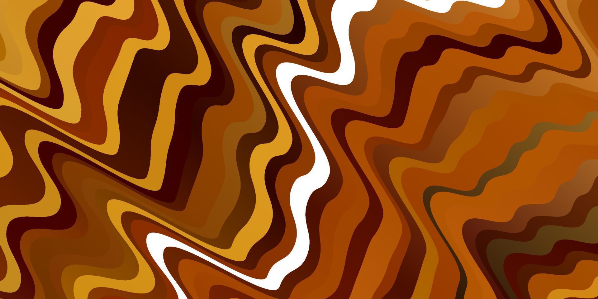 Dark Orange vector background with wry lines.
