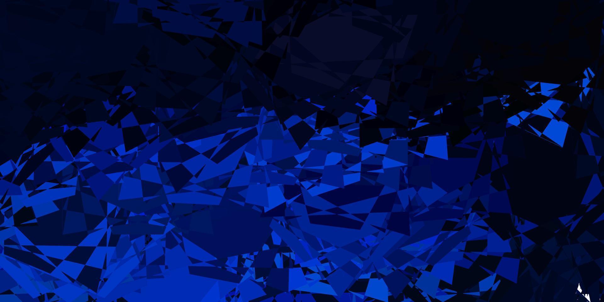 Dark BLUE vector pattern with polygonal shapes.