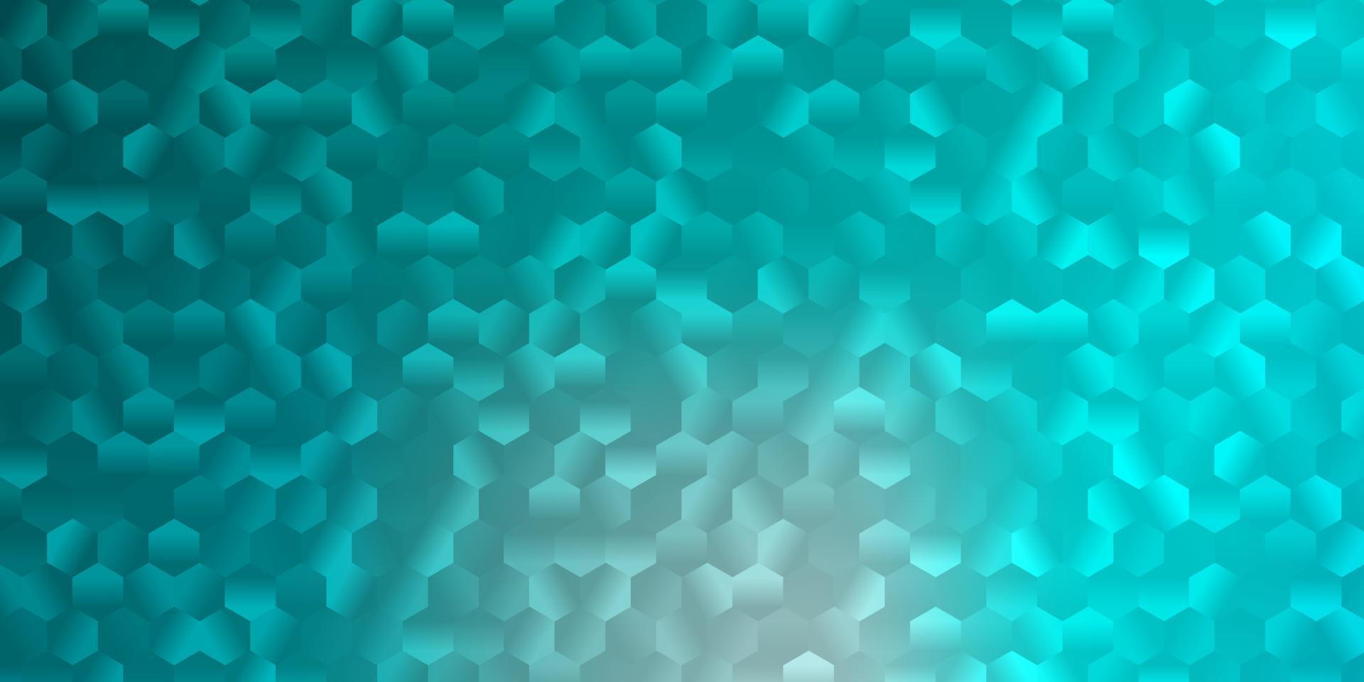 plantilla de vector verde claro en un estilo hexagonal.