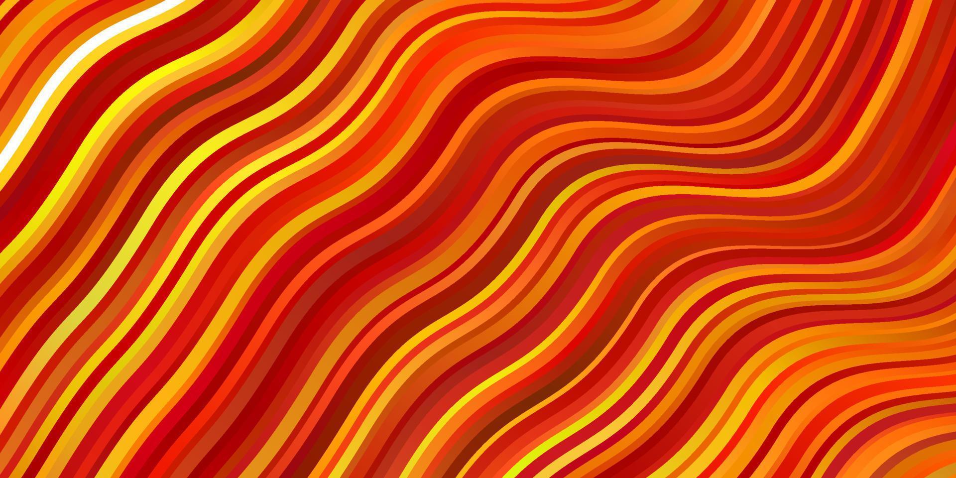 Light Orange vector pattern with curves.