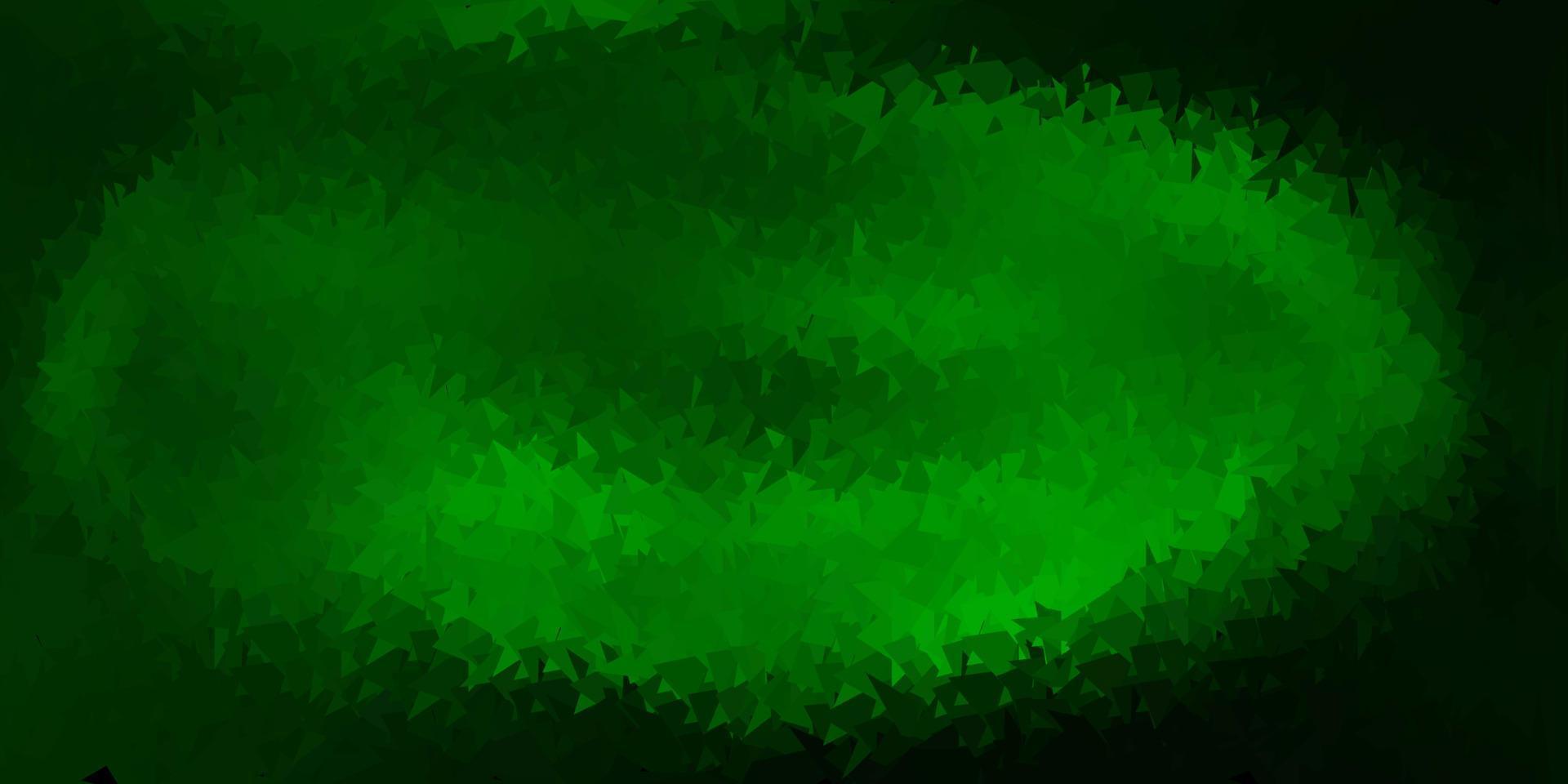 diseño de polígono degradado vectorial verde oscuro. vector