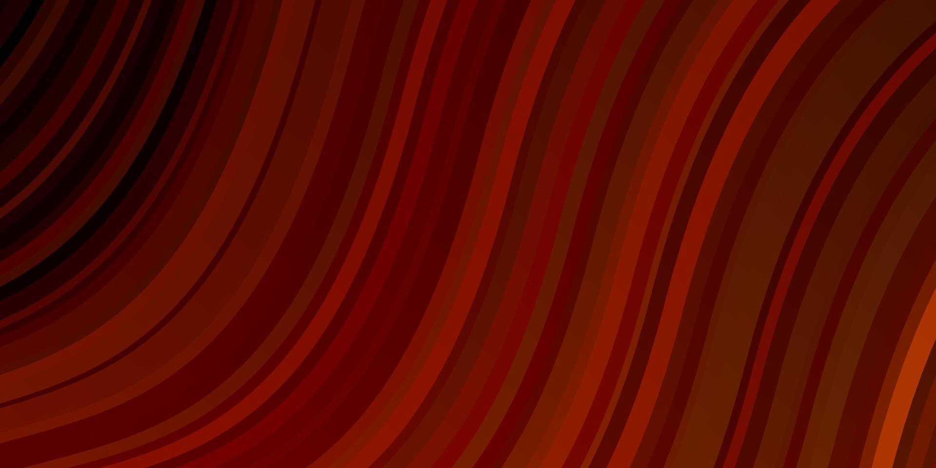 Dark Orange vector backdrop with bent lines.