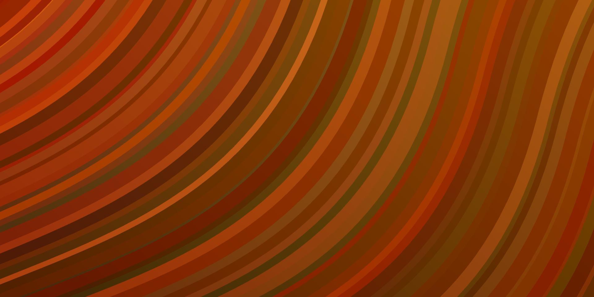 Dark Orange vector pattern with curves.