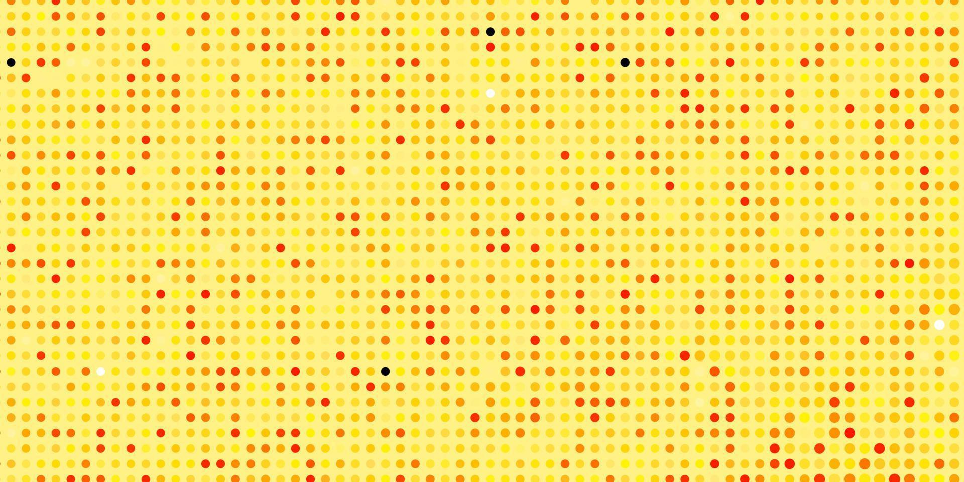 Light Orange vector pattern with circles.