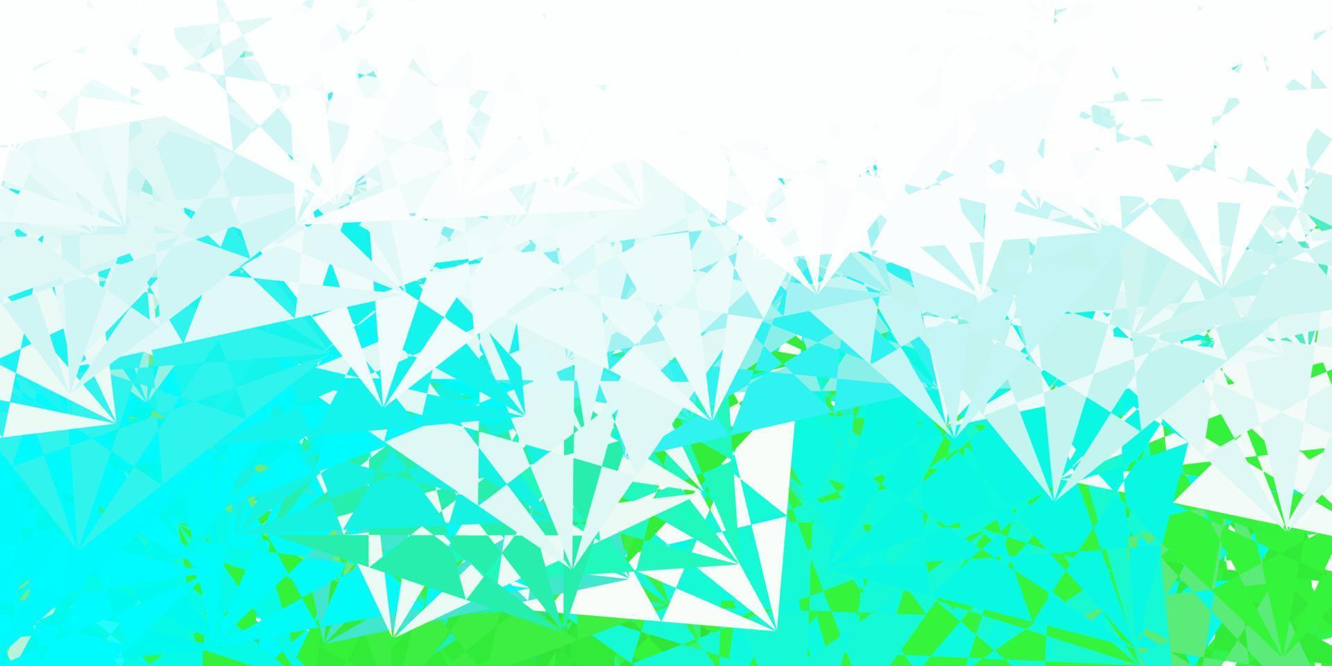 Light Green vector background with triangles.