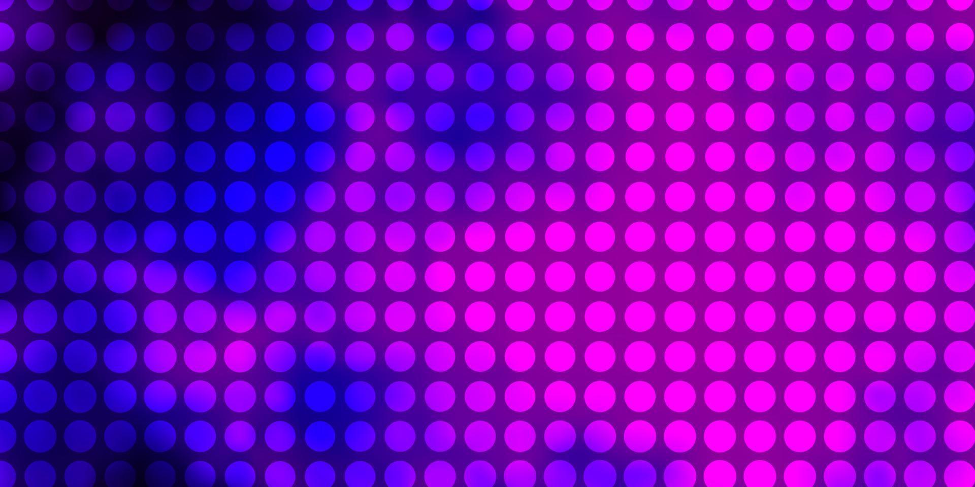 Dark Purple, Pink vector background with circles.