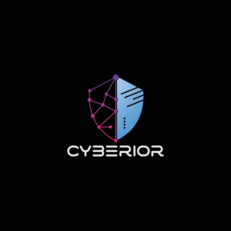 Cyber Security Logo Design Template For Tech Or Technology Business vector