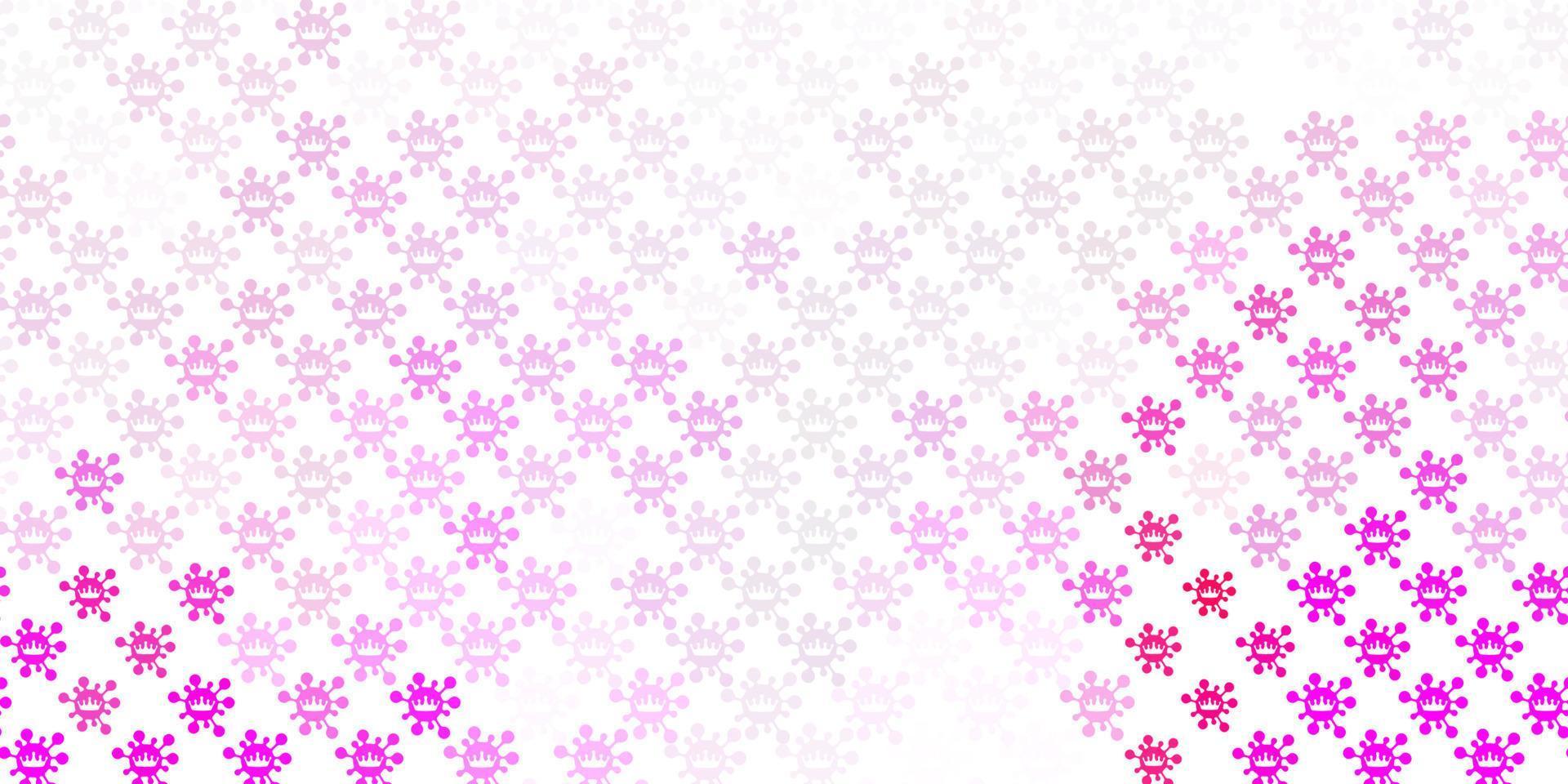 Light Pink vector texture with disease symbols.
