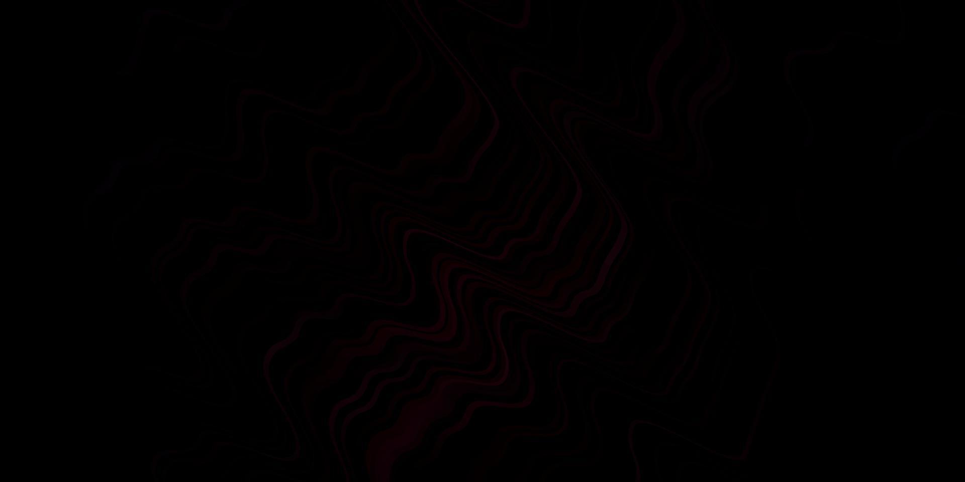 Dark Red vector background with bent lines.