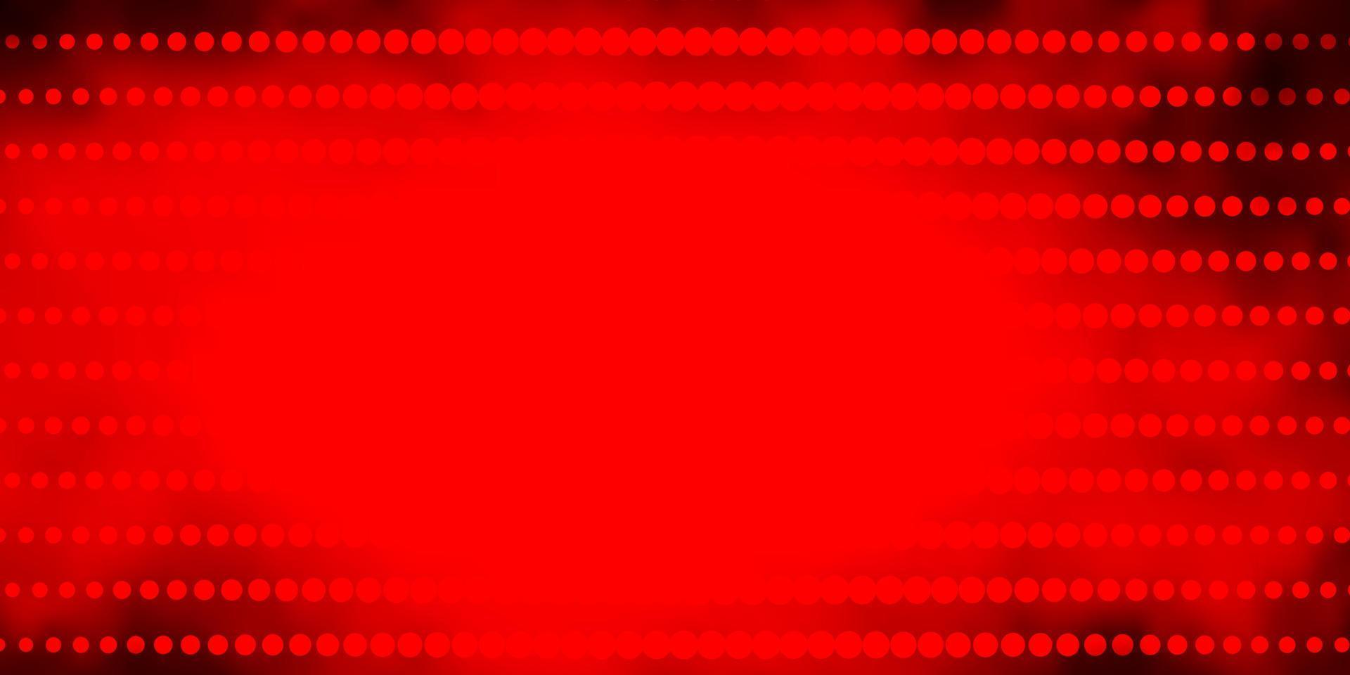 Dark Red vector background with circles.